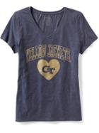 Old Navy Ncaa V Neck Tee For Women - Georgia Tech