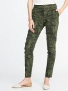 Old Navy Womens Mid-rise Utility Pixie Ankle Pants For Women Olive Leaf Size 6