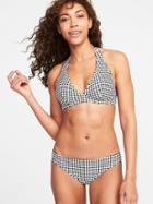 Old Navy Womens Underwire Halter Swim Top For Women Gingham Size Xs