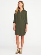Old Navy Twill Button Front Shirt Dress For Women - About Thyme