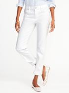 Old Navy Womens Clean-slate Boyfriend Straight Jeans For Women Bright White Size 4