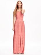 Old Navy Sleeveless Jersey Maxi Dress For Women - Coral Print