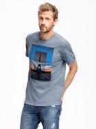 Old Navy Graphic Crew Neck Tee For Men - Ride The Wave