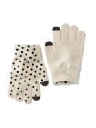 Old Navy Tech Tip Convertible Mittens Size One Size - Polka Dot