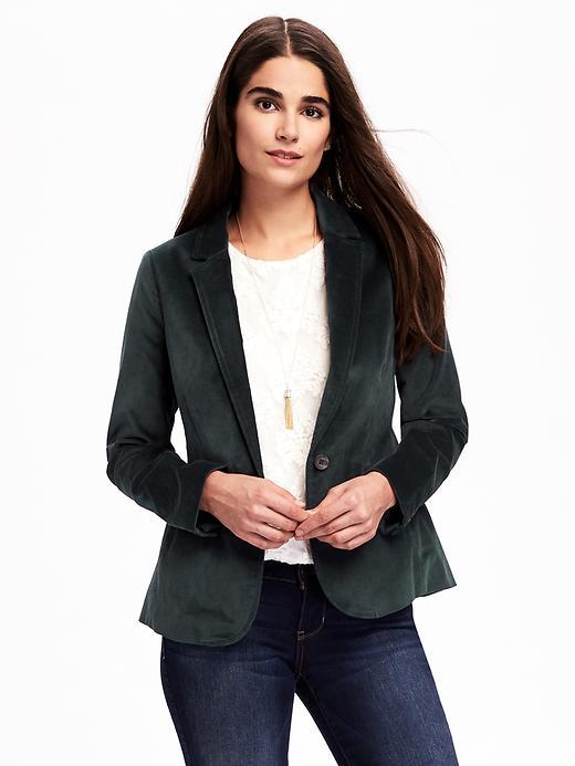 Old Navy Velvet Blazer For Women - Glorious Pine