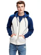 Old Navy Classic Full Zip Color Block Hoodie For Men - Blue Camouflage