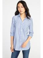 Old Navy Womens Classic Relaxed Striped Tunic For Women Blue/white Stripe Size L