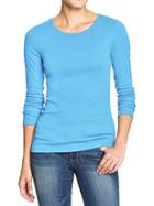 Old Navy Womens Perfect Fitted Tee Blue Cast Size Xs