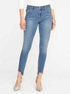 Old Navy Mid Rise Rockstar Super Skinny Step Hem Jeans - Bright Worn Wash