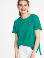 Old Navy Womens Graphic Slub-knit Boyfriend Tee For Women Parrot Size Xs