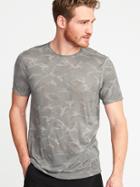 Old Navy Mens Go-dry Camo Performance Tee For Men Gray Heather Size Xl