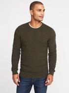 Old Navy Mens Guernsey-knit Crew-neck Sweater For Men Ancient Forest Size S