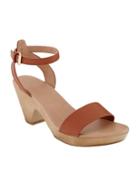 Old Navy Ankle Strap Clog Sandals For Women - Cognac Brown