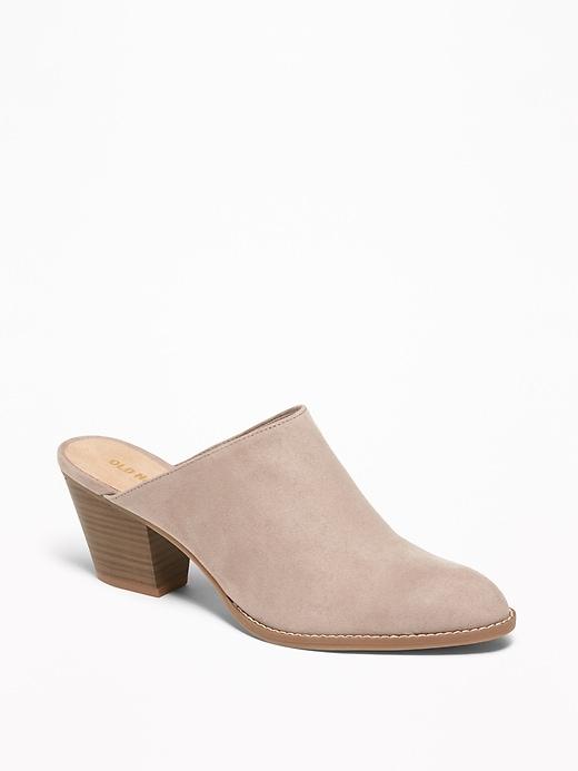 Faux-suede Mule Booties For Women