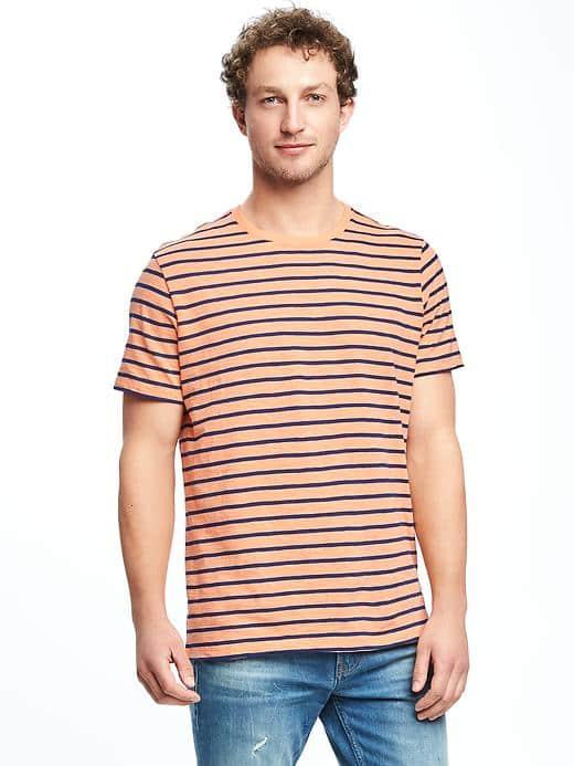 Old Navy Mariner Stripe Slub Knit Tee For Men - Organic Beach