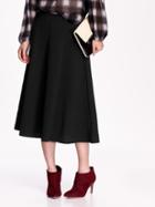 Old Navy High Rise Fluted Midi Skirt Size 0 - Blackjack