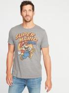 Old Navy Mens Super Mario Bros. Since ';85 Tee For Men Heather Gray Size Xs
