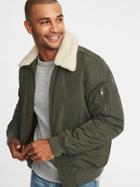 Old Navy Mens Water-resistant Aviator Jacket For Men Matcha Green Size Xxxl