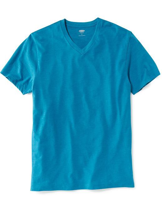 Old Navy Soft Washed V Neck Tee For Men - Aqua Stone