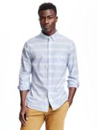 Old Navy Slim Fit Striped Shirt For Men - Falling Water