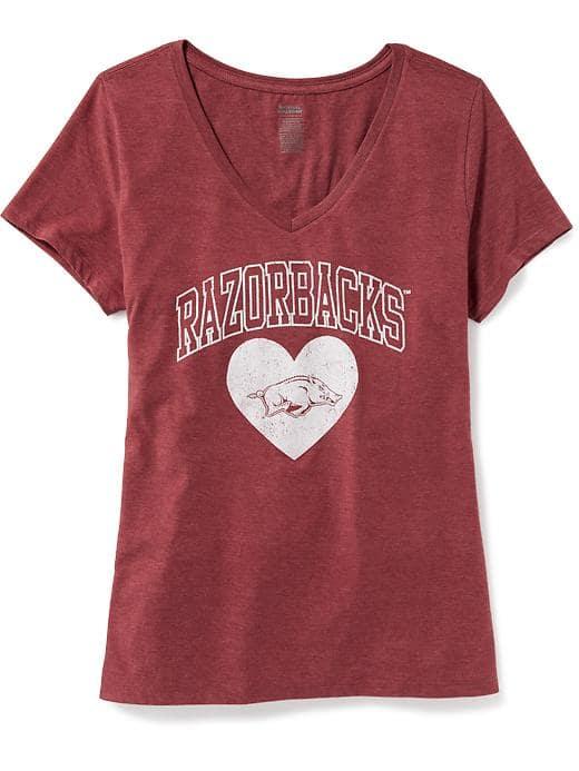 Old Navy Ncaa V Neck Tee For Women - Arkansas