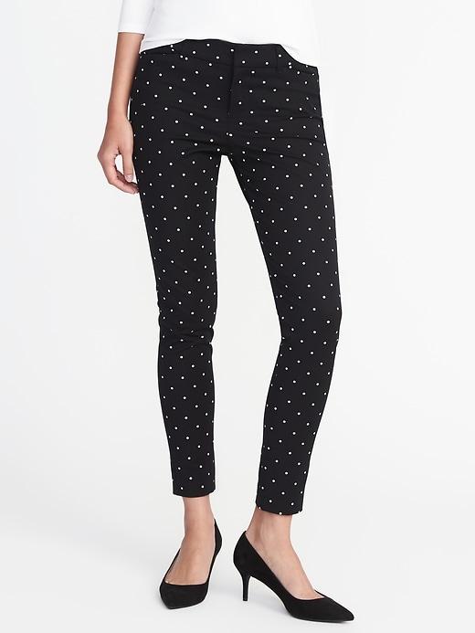 Old Navy Womens Mid-rise Pixie Ankle Pants For Women On Black Dot Size 18