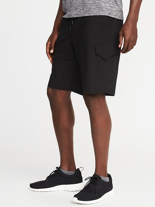 Old Navy Mens Go-dry Performance Cargo Shorts For Men (10) Blackjack Size Xxxl