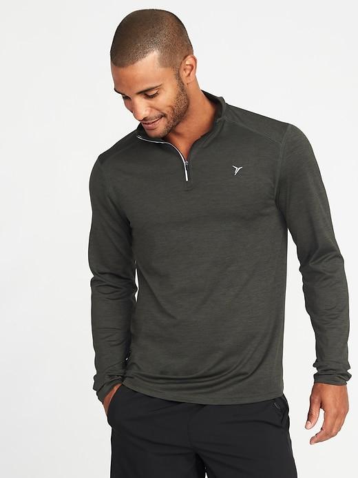 Old Navy Mens Go-dry 1/4-zip Built-in Flex Pullover For Men Crocodile Tears Size Xs