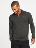 Old Navy Mens Go-dry 1/4-zip Built-in Flex Pullover For Men Crocodile Tears Size Xs