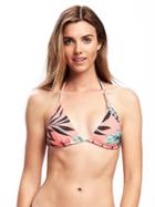 Old Navy Triangle String Bikini Top For Women - Neon Palms Nylon