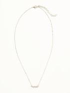 Old Navy Pav Zigzag Pendant Necklace For Women - Silver