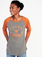 Old Navy Womens Ncaa Crew-neck Raglan Tee For Women University Of Texas Size Xs