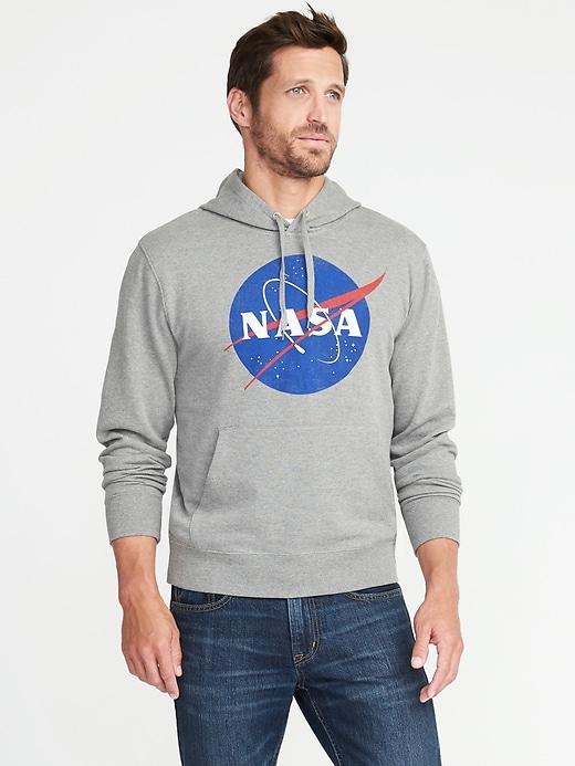 Old Navy Mens Nasa Pullover Hoodie For Men Medium Gray Size S