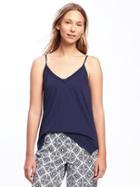 Old Navy Relaxed Lace Trim Sleep Cami For Women - Lost At Sea Navy