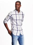 Old Navy Slim Fit Oxford Shirt For Men - Grayscale