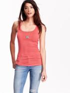 Old Navy Womens Perfect Tanks Size M Tall - Apple Guava