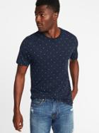 Old Navy Mens Soft-washed Printed Crew-neck Tee For Men Navy Anchor Print Size Xxl