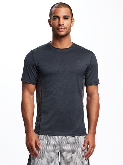 Old Navy Mens Go-fresh Anti-odor Tee For Men Midnight Oil Size M