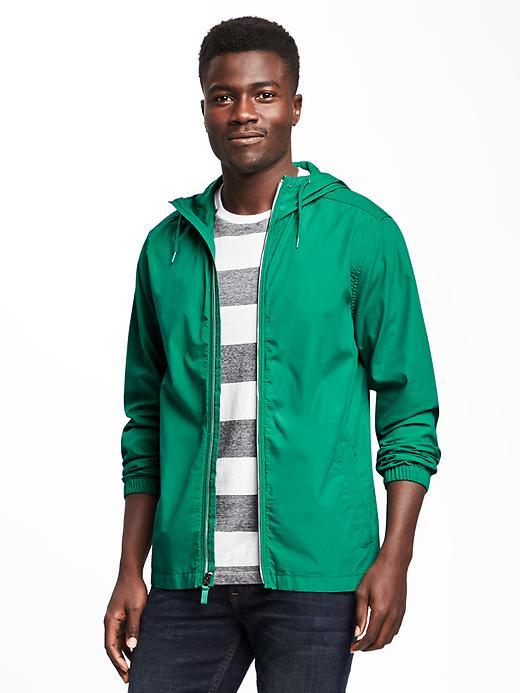 Old Navy Lightweight Hooded Windbreaker For Men - Nessie Green