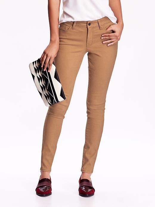 Old Navy Womens Mid Rise Rockstar Sateen Pants Size 0 Regular - Creme Caramel