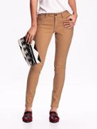 Old Navy Womens Mid Rise Rockstar Sateen Pants Size 0 Regular - Creme Caramel