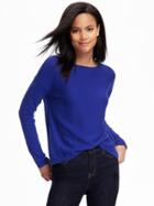 Old Navy Hi Lo Dolman Sleeve Pullover For Women - Cosmic Blue