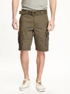 Old Navy Belted Cargo Shorts For Men 10 3/4 - Fennel Seed