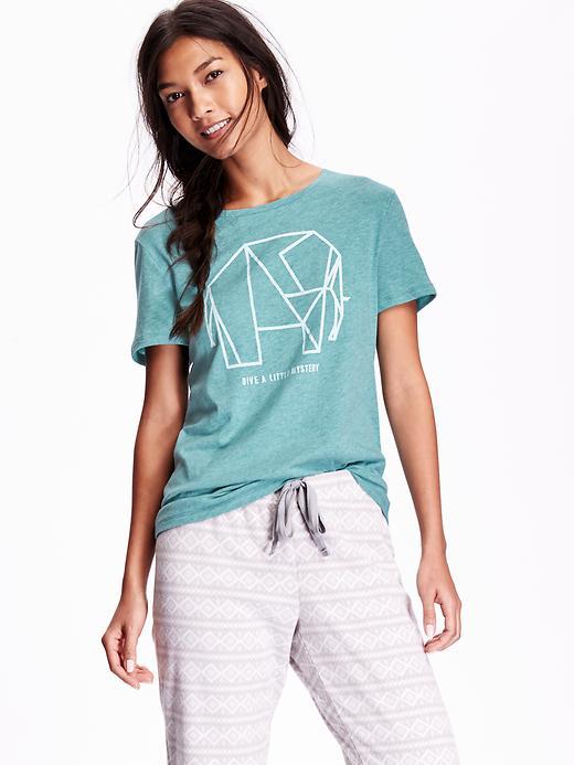 Old Navy Graphic Tee Size L - Keepin It Teal