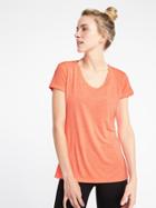 Old Navy Womens Semi-fitted Performance Tee For Women Fluorescent Orange Size Xs