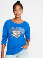 Old Navy Womens Nba Team-graphic Sweatshirt For Women Oklahoma City Thunder Size S
