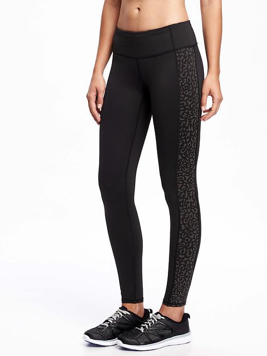 Old Navy Go Dry Mid Rise Run Legging For Women Reflective - Silver