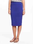 Old Navy Jersey Pencil Midi Skirt For Women - Bluer Than Blue