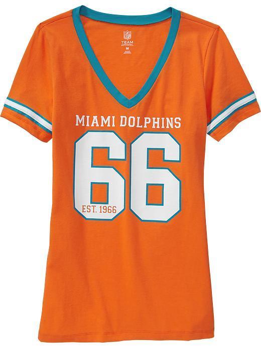Old Navy Womens Nfl Team V Neck Tees - Dolphins