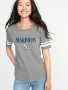Old Navy Womens Mlb Logo-graphic Tee For Women Seattle Mariners Size L